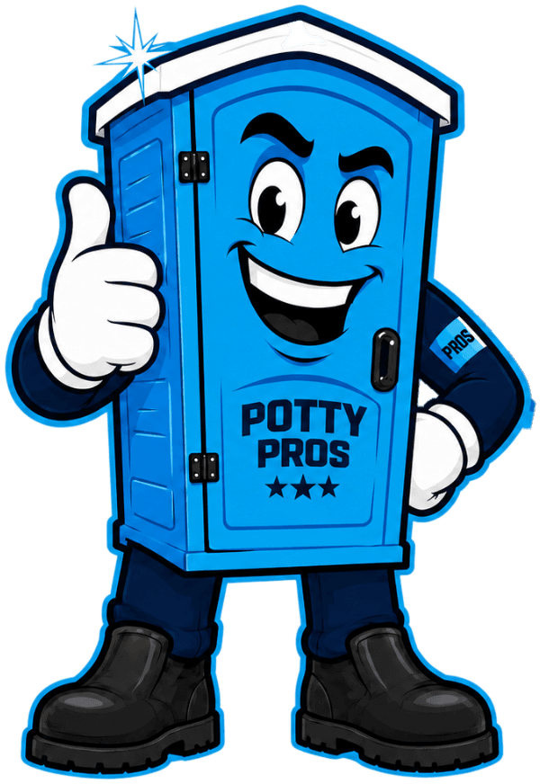 Potty Pros mascot giving a thumbs up