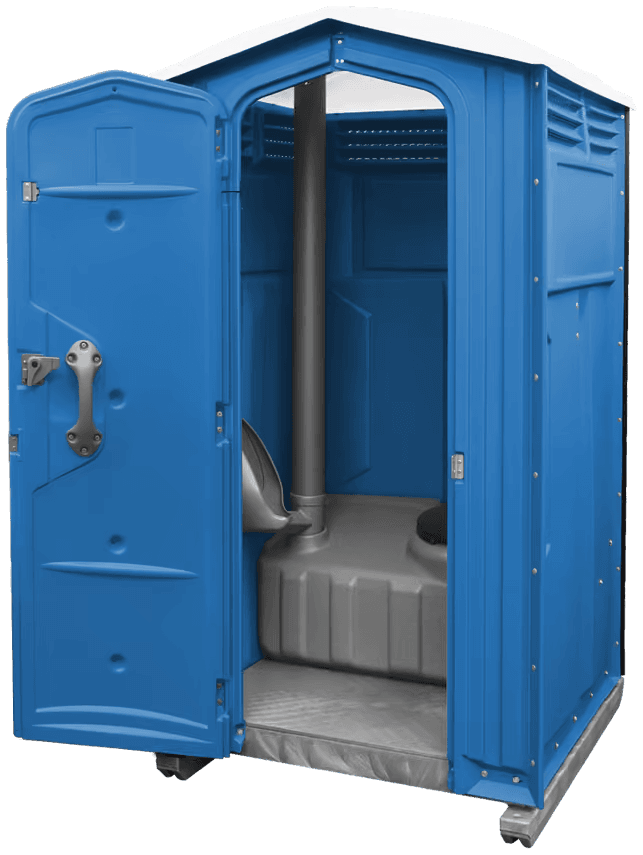 Inside a Potty Pros portable toilet